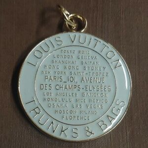 LV Baby Blue Double Sided Medallion Charm Pendant